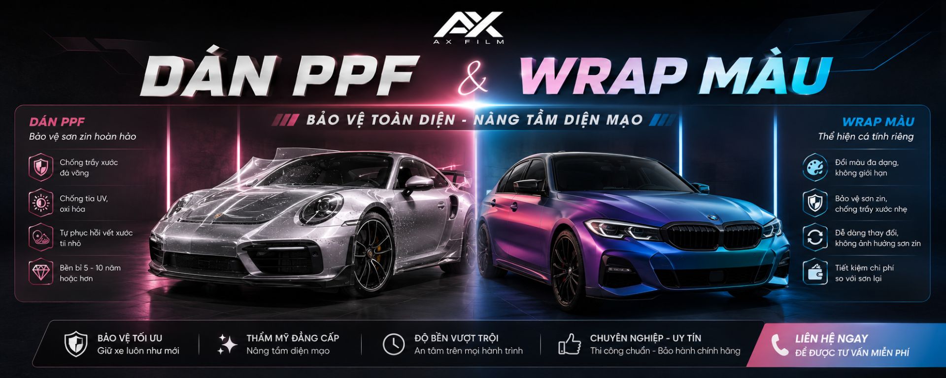 PHÂN BIỆT DÁN PPF VÀ WRAP XE NÊN CHỌN LOẠI NÀO?